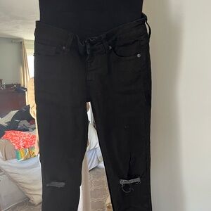 BLANQI Black Skinny Jeans with Elastic Waistband